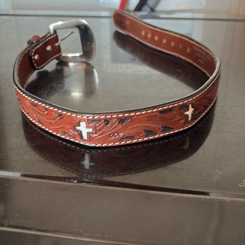 Kids leather belt